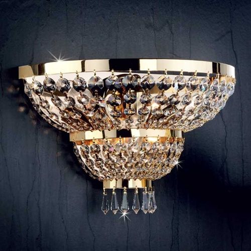 Applique Sheraton Doré 24 Carats 3 Ampoules