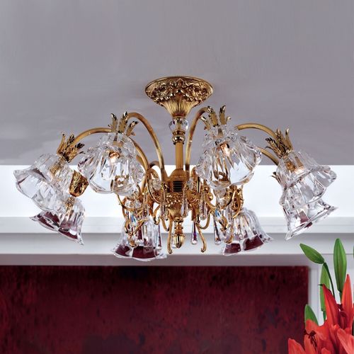 Kaisa - Lustre Doré Resplendissant 8 Lumières