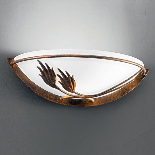 Applique Arosa Au Style Rustique, Verre Satiné
