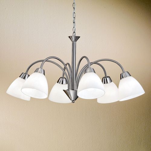 Charmante Suspension Kinga À 6 Lampes, Nickel