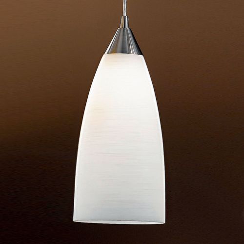 Suspension En Verre Estompé Madina, D 15 Cm Blanc