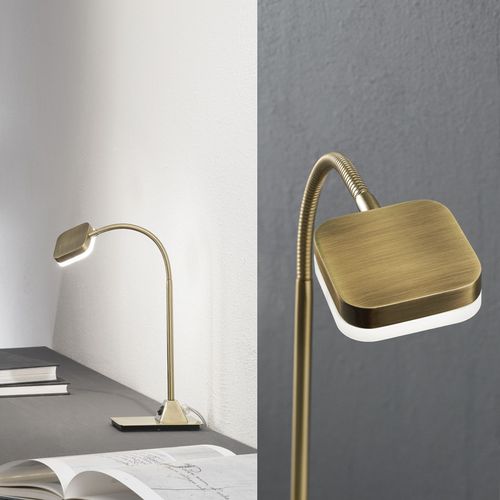 Lampe À Poser Led Flexible Tobias Laiton Vieilli