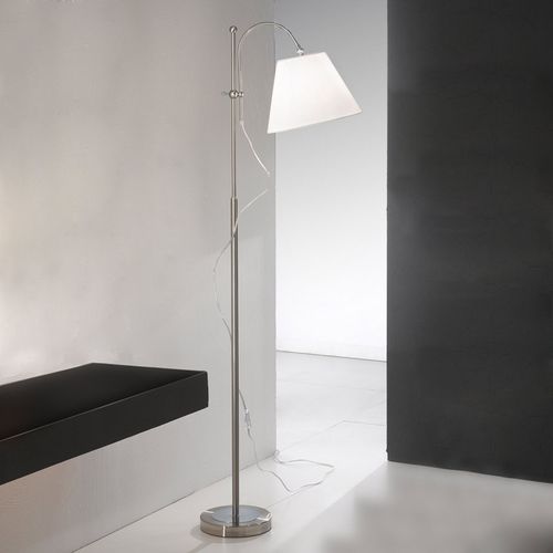 Lampadaire Tissu Lilly, Nickel, Hauteur Réglable