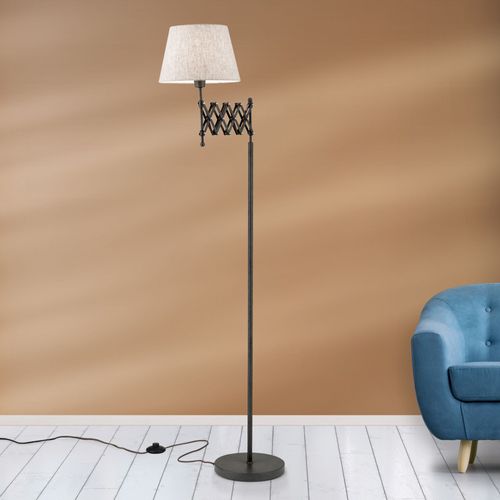 Lampadaire Factory Avec Abat-Jour En Lin