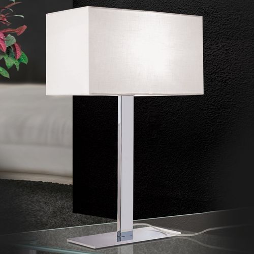 Lampe À Poser Grigor À Abat-Jour En Lin Blanc