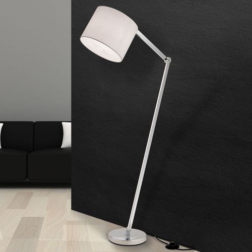 Lampadaire Artak À Abat-Jour En Lin Blanc