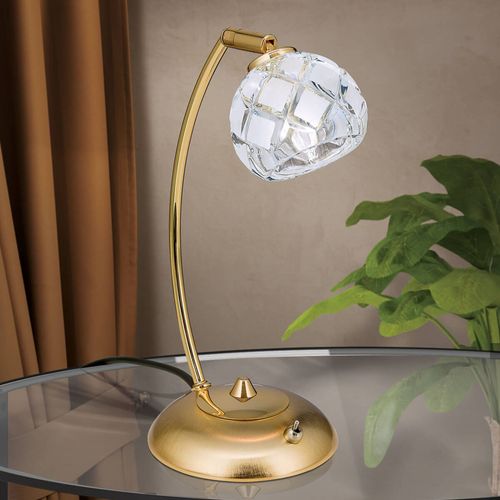 Lampe À Poser Cristal De Plomb Maderno, Dorée
