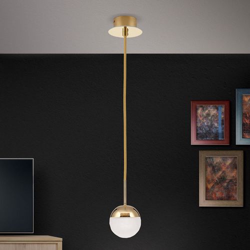 Suspension Led Ball À 1 Lampe, Dorée