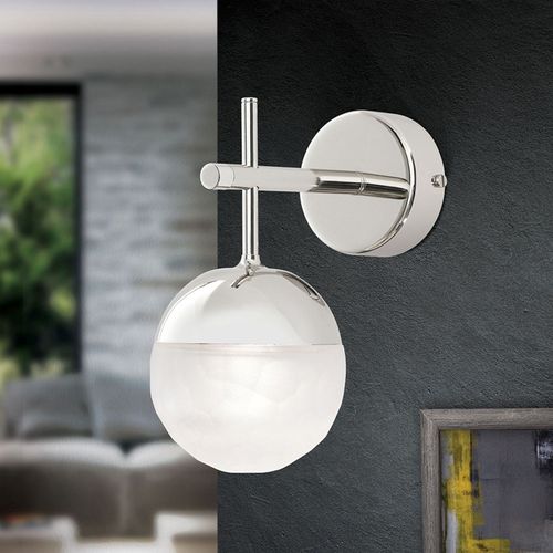 Applique Led Ball À 1 Lampe, Nickel, Vers Le Bas
