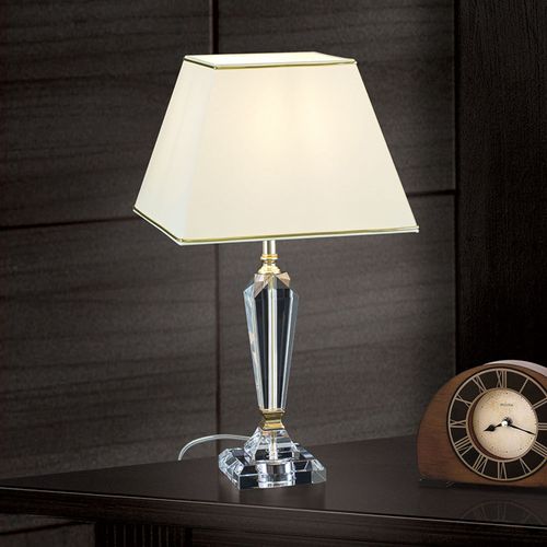 Lampe À Poser Veronique, Pied Étroit, Crème/Doré