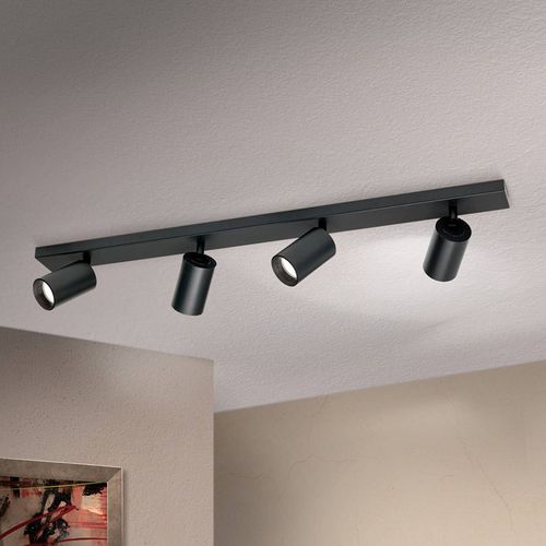 Spot Pour Plafond Sean À 4 Lampes, Noir