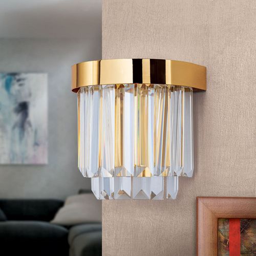 Applique Led Prism Uplight Et Downlight, Dorée