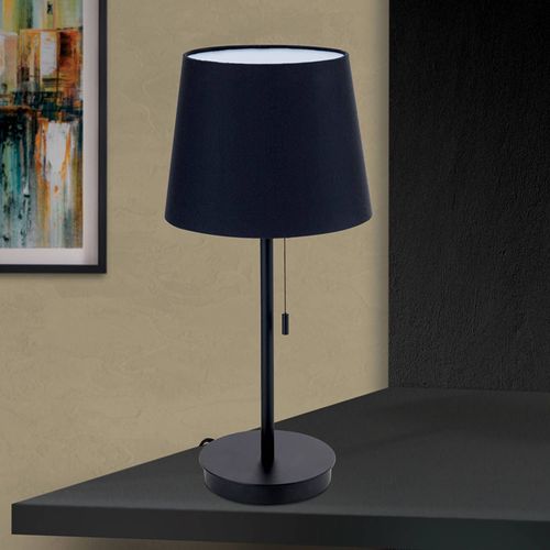 Lampe À Poser Ludwig Avec Port Usb, Noire