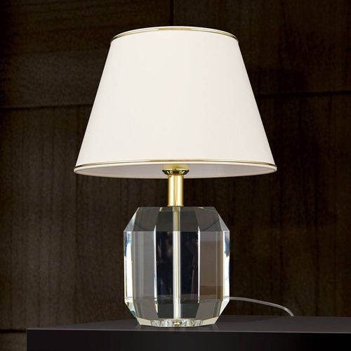Lampe À Poser Alexis Avec Cristaux, Doré/Crème