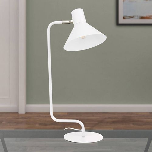 Lampe De Bureau Viktoria Tête Réglable, Blanche