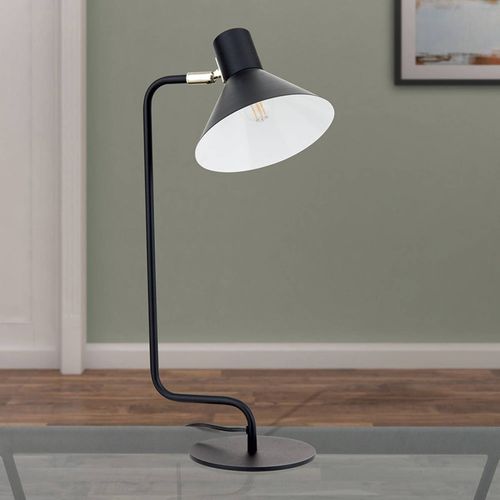 Lampe De Bureau Viktoria Tête Réglable, Noire
