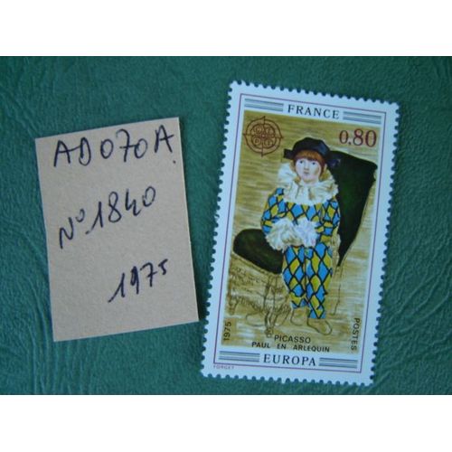 Ad 070 A // Timbre France Neuf 1975*N°1840"Europa "Picasso"" Oeuvre""