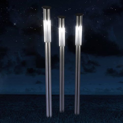 Lampe Solaire À Piquet En Inox, Set De 3