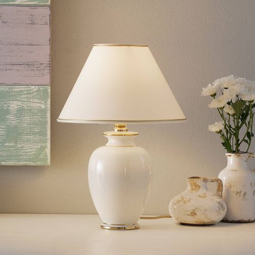Kolarz Giardino Craclee Lampe À Poser, Crème 30 Cm