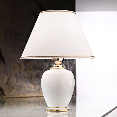 Lampe À Poser Giardino Avorio En Blanc-Doré Ø25 Cm