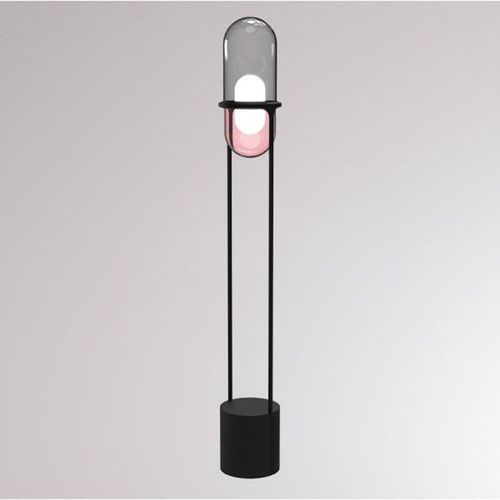 Loum Pille Lampadaire Led Gris/Rose