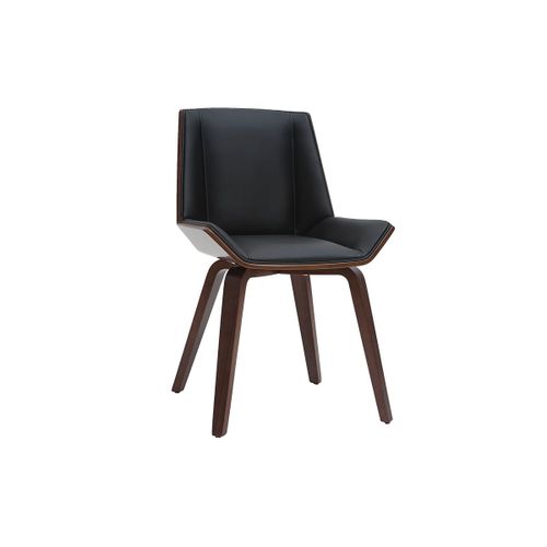 Chaise Design Noir Et Bois Foncé Melkior