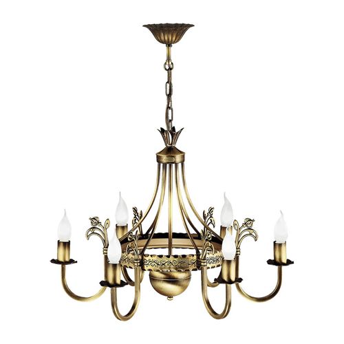 Lustre Castle Clair Patiné À 6 Lampes