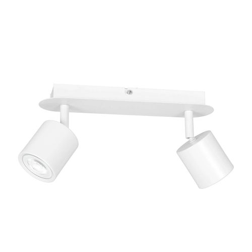 Spot Pour Plafond Modo En Inox, Blanc, Deux Lampes