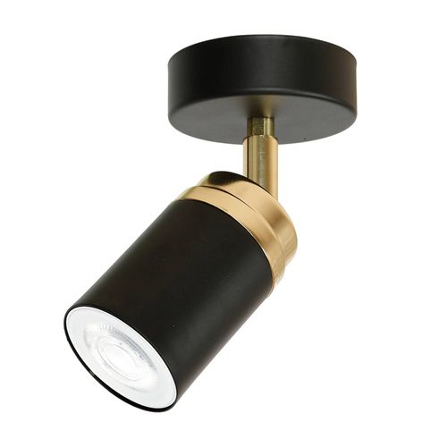 Spot Pour Plafond Reno, À 1 Lampe, Noir/Doré