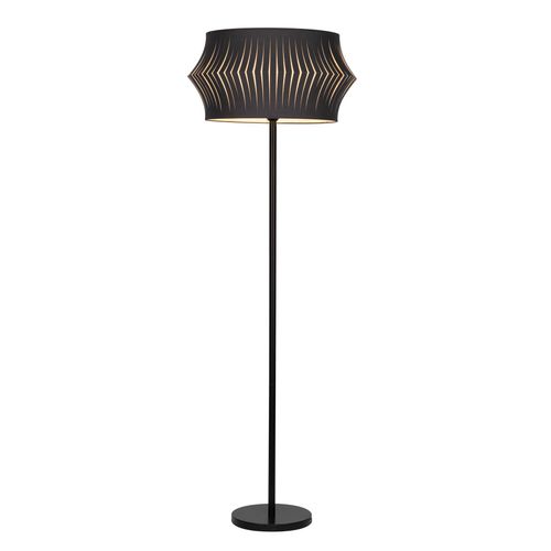 Lampadaire Joala Avec Abat-Jour En Tissu Noir