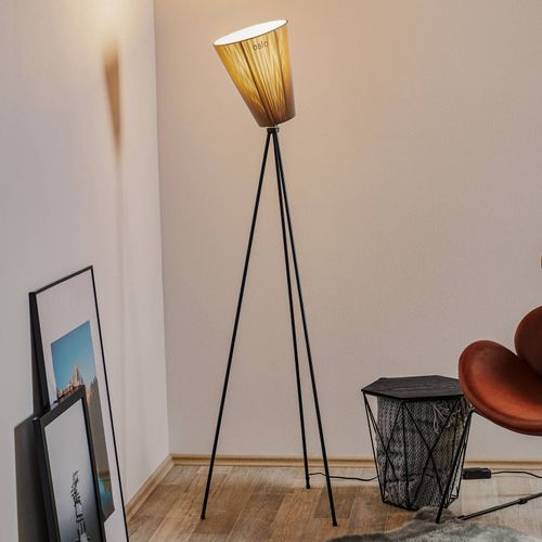 Northern Oslo Wood Lampadaire Noir/Beige