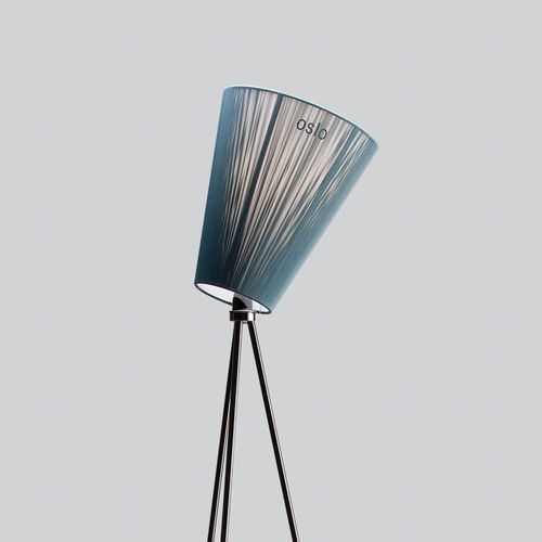 Northern Oslo Wood Lampadaire Noir/Vert