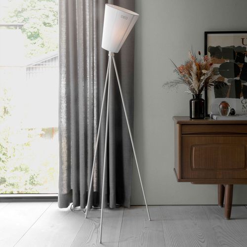 Northern Oslo Wood Lampadaire Blanc/Blanc