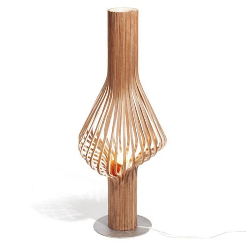 Lampadaire Diva Avec Chêne Et À Intensité Variable