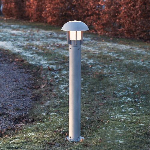 Borne Lumineuse Heimdal En Aluminium, Gris Argenté