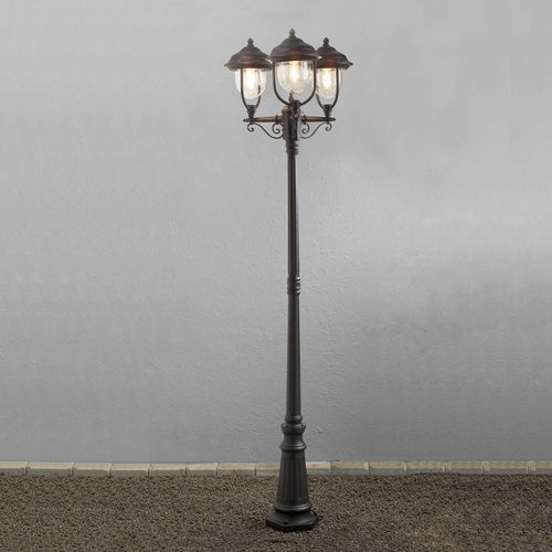 Lampadaire Candélabre 3 Abat-Jours Parma Noir