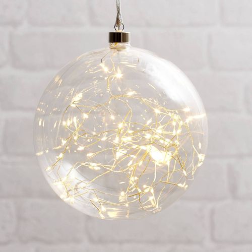 Sphère Déco Led Glow En Verre Ø 20 Cm Transparente