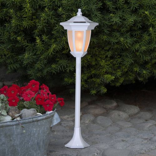 Lampe Solaire Led Flame, 4 En 1, Blanc