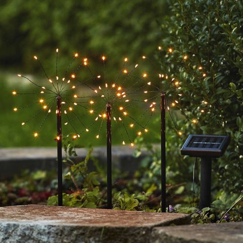 Lampe Solaire Led Firework En Lot Avec Piquets