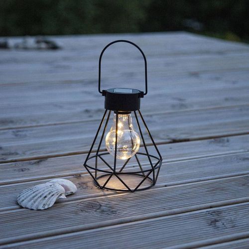 Lanterne Déco Solaire Led Eddy Avec Abat-Jour Cage