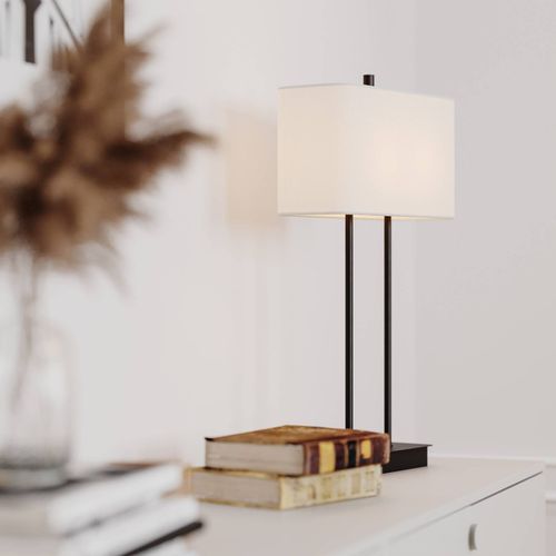By Rydéns Luton Lampe À Poser, Blanche/Noire, 56cm
