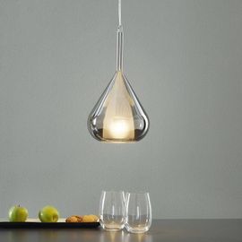 Suspension Lila, Abat-Jour En Verre Goutte, Gris