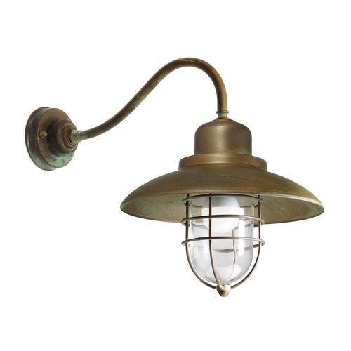 Applique Patio Cage 3300 Laiton Ancien/Transp.