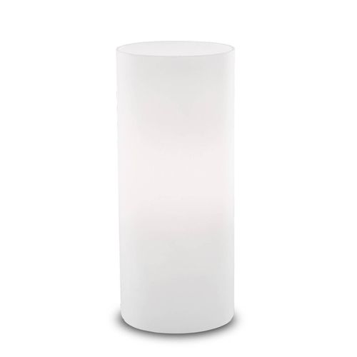 Lampe À Poser Edo En Verre Blanc, Hauteur 23 Cm