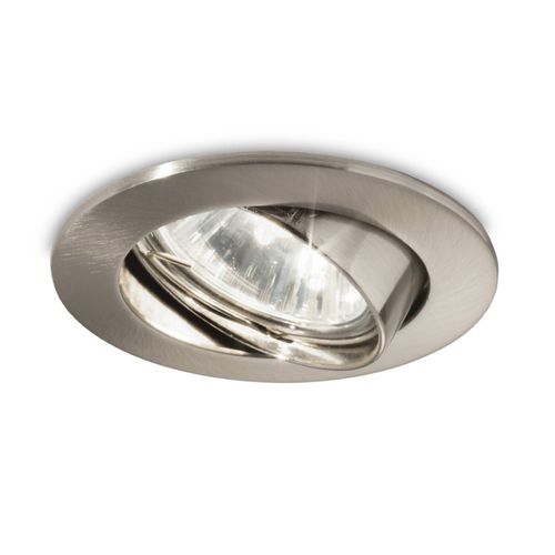 Spot Encastré Swing Rond Gu10 Inclinable X3 Nickel