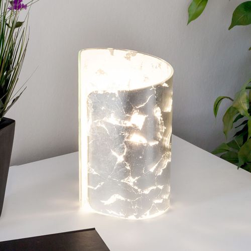 Lampe À Poser Poétique Papiro Argentée