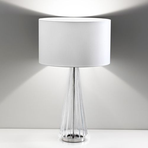 Lampe Table Costa Rica Abat-Jour Blanc Pied Transp