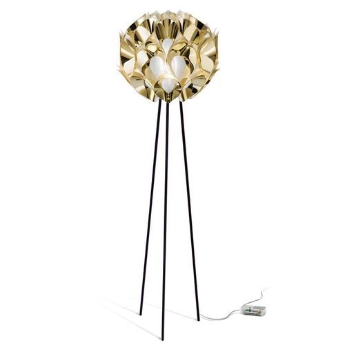 Ravissant Lampadaire Flora En Doré