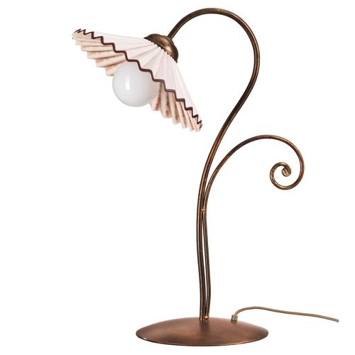 Lampe À Poser Rosina Bronze Abat-Jour En Céramique