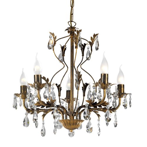 Lustre Teresa Avec Cristaux, À 5 Lampes